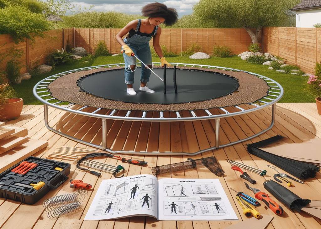 how to disassemble a trampoline