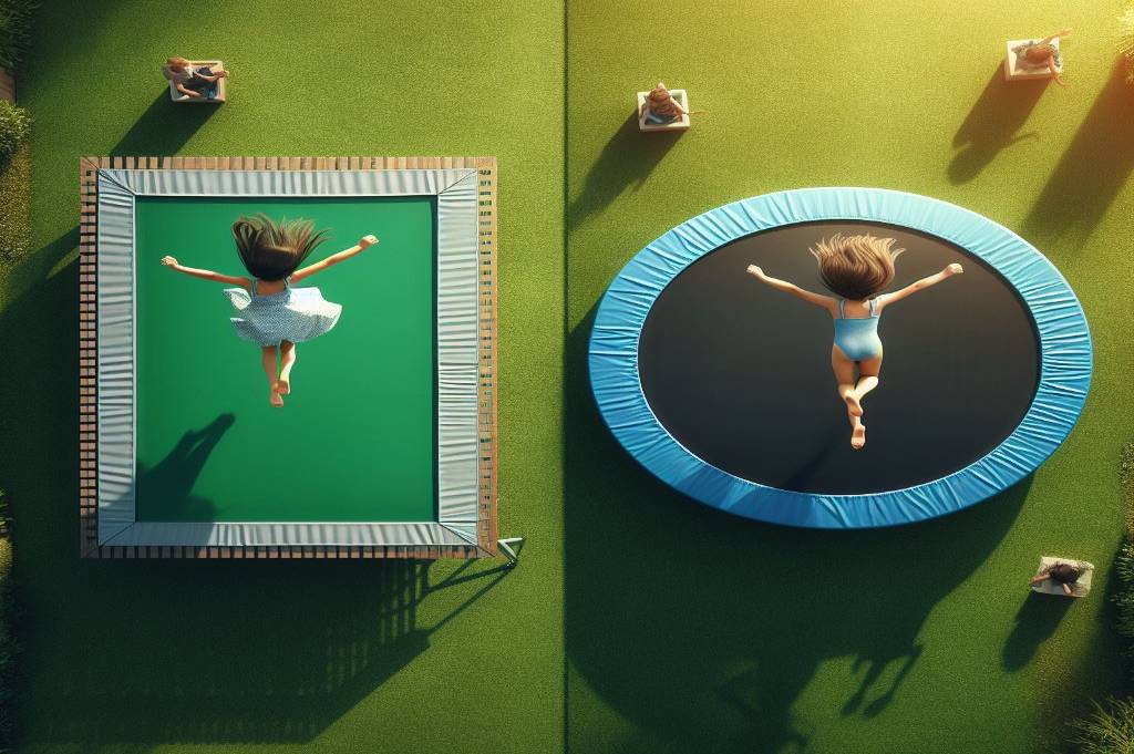 Rectangular Trampoline vs. Round Trampoline